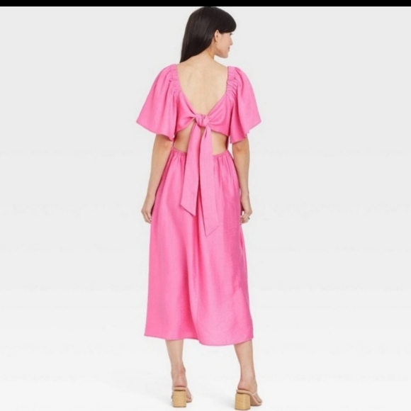 A New Day Pink Spring Summer Dress - Picture 2 of 6